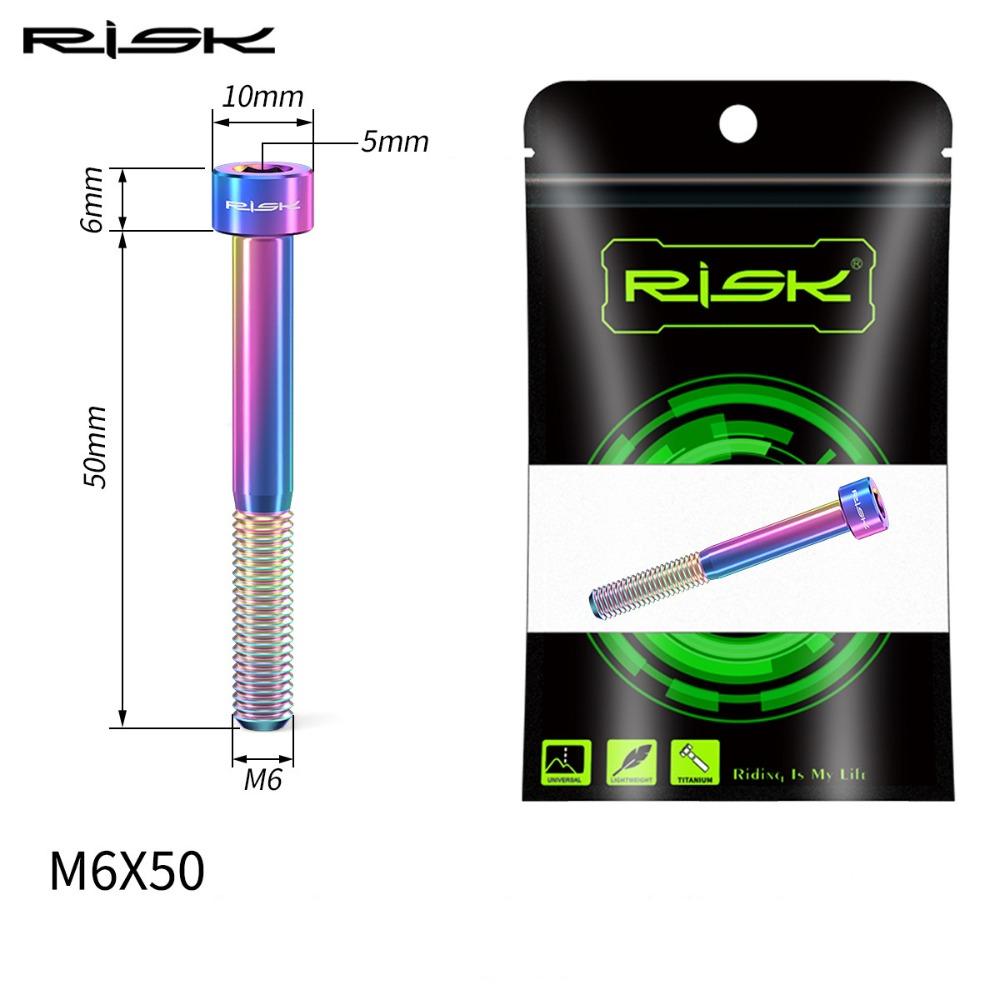 Taper Head Titanium Bolts M6 x 50mm Allen Key Bolts New Fixing Bolts  Road Bike