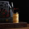 Retro Bamboo Pen Holder: Multi-functional Desktop Organizer & Business Gift, Inspired by the Four Treasures of the Study.