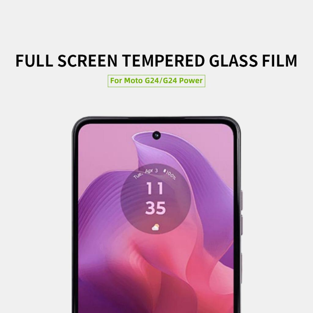 MOFI JK Series-1 for Motorola Moto E14 4G/G04 4G/G04s 4G/G24 4G/G24 Power Tempered Glass Film Full Glue Full Screen Protector