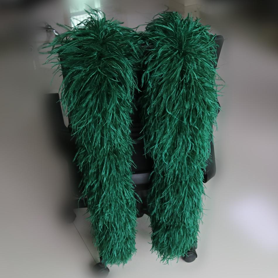 DIY 10-lagige weiße extra volle Straußenfederboa für Accessoires und Modedesign Cosplay Halloween-Kostüm Burlesque Tanz & Bühne