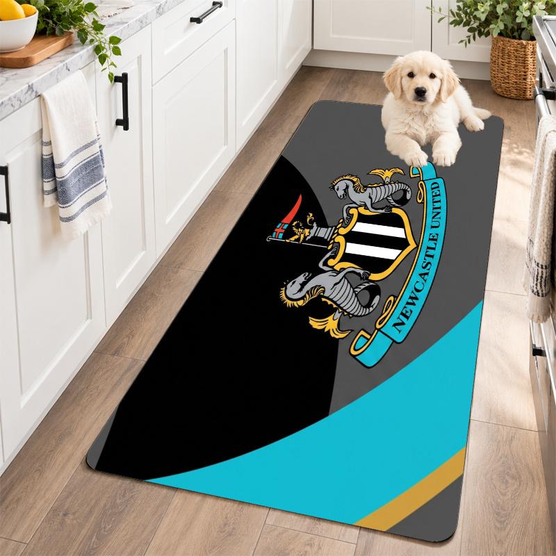 Flannel Kitchen Mat Newcastle United Football Soft Area Rug Non Slip Floor Carpet Home Decoration
