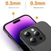 Apple iPhone 13/14 Pro Max/15 Hülle: Ultradünn, Mattes PC, Hautgefühl, Durchscheinend, Eismist.