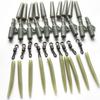 40Pcs Karpfen Angeln Zubehör Blei Clip Quick Change Swivel Schwanz Gummi Hülse