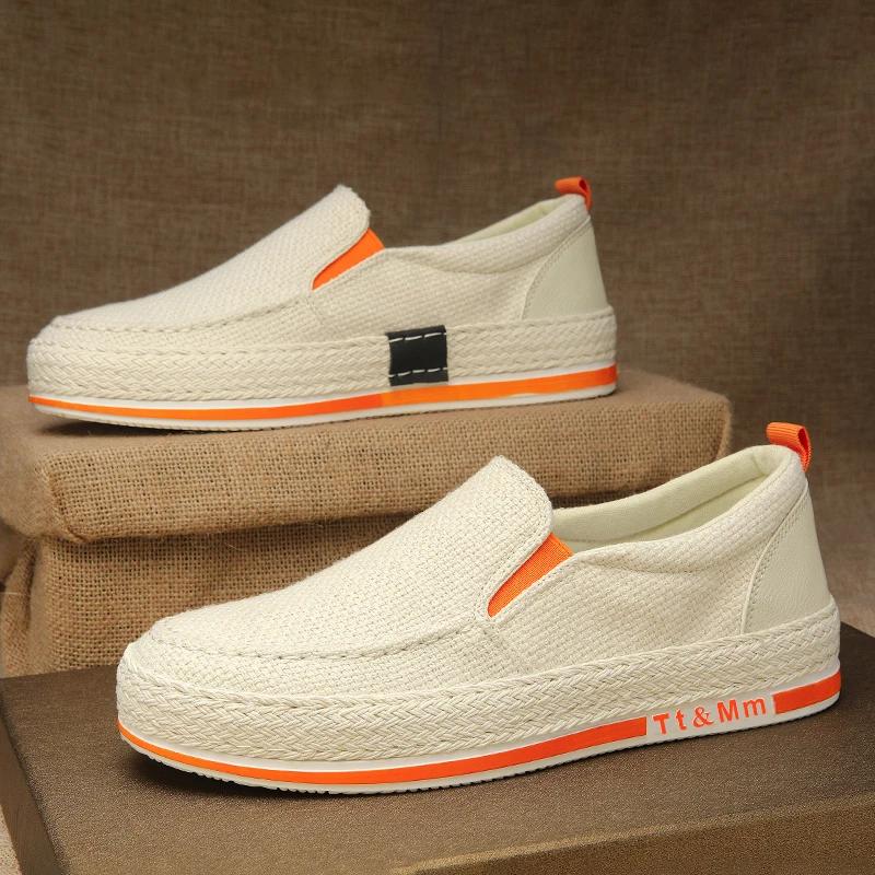 

Slip-on Tennis Loafers Casual Sports Shoes Comfortable Breathable Fashion Outdoor Shoes For Men Summer Mens Sneakers 43 бежевый