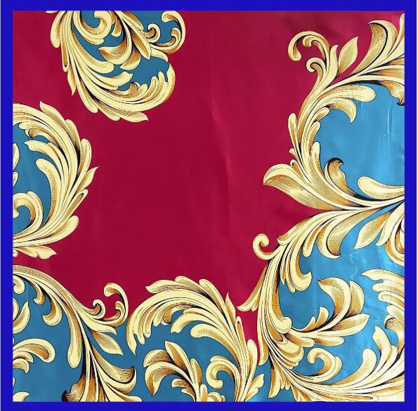 

New 90cm Square Scarf Women Satin Hijab Shawl Female Foulard Vintage Design Summer Bandana Head Scarves Square Wraps 90X90CM
