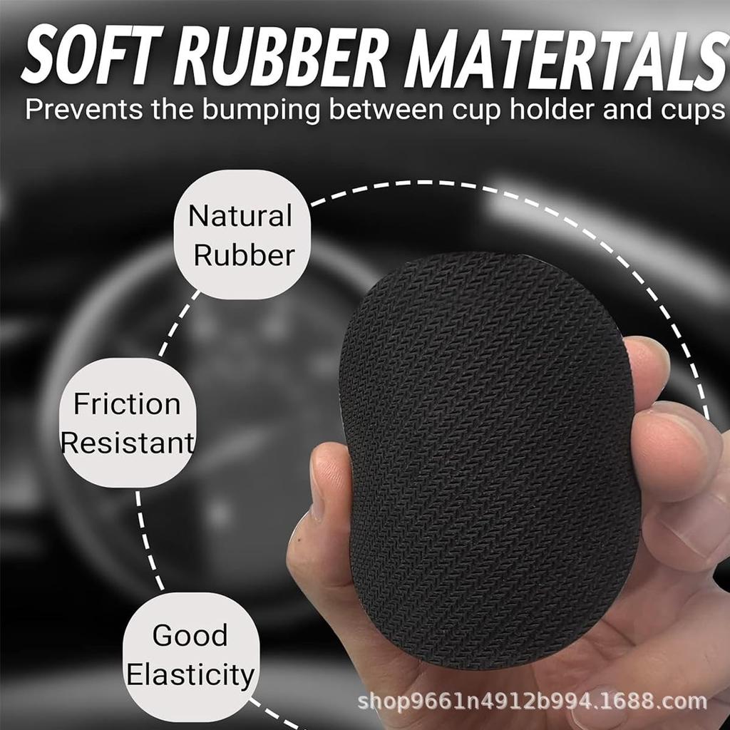 Cat design coasters for car cup set of 7cm soft rubber non-slip holders, 2, diameter, material, black.