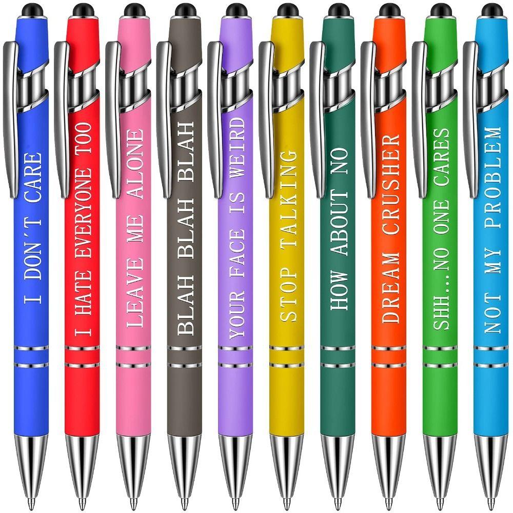 

10pcs Personalized Metal Ballpoint Pen Stylus Tip Writing Instrument Office