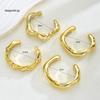Vintage Punk Glossy Wide Cuff Bangle for Women HipHop Gold Color Geometric Metal Bracelets Daily Wear Party Jewelry Gifts New