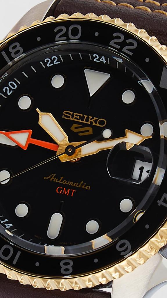 SEIKO 5 Sports SKX GMT Automatic Black Dial Watch SSK036 Men's