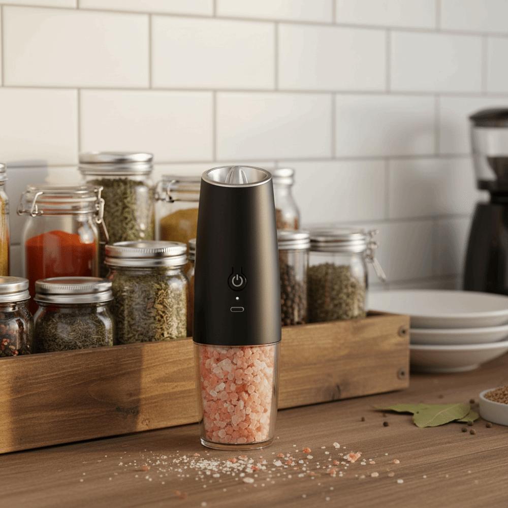 Rechargeable Electric Salt and Pepper Grinder Ceramic Grinding Core Spices Grinder Restaurant