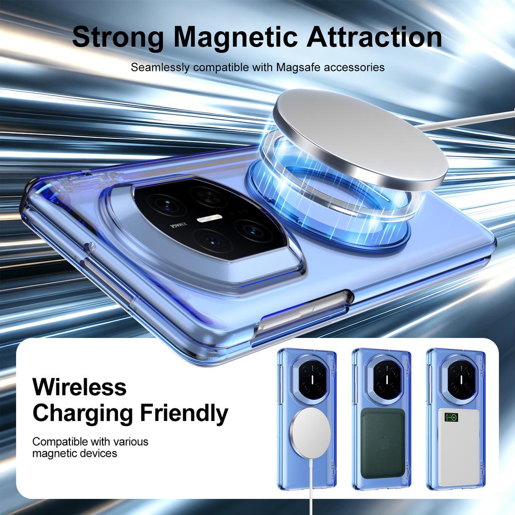 360 Degree Rotatable Metal Ring Magnetic Case For Huawei Mate X7 Stand Cover Full Hinge Protection With Glass Screen Protector