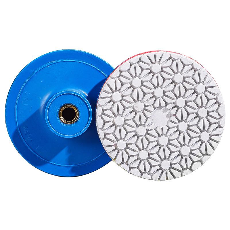 Integrated Stone Trimming Polishing Disc, Diamond Polishing Pads Marble Granite Gemstone Grinding Wheel, Wet Dry Polishing Pads