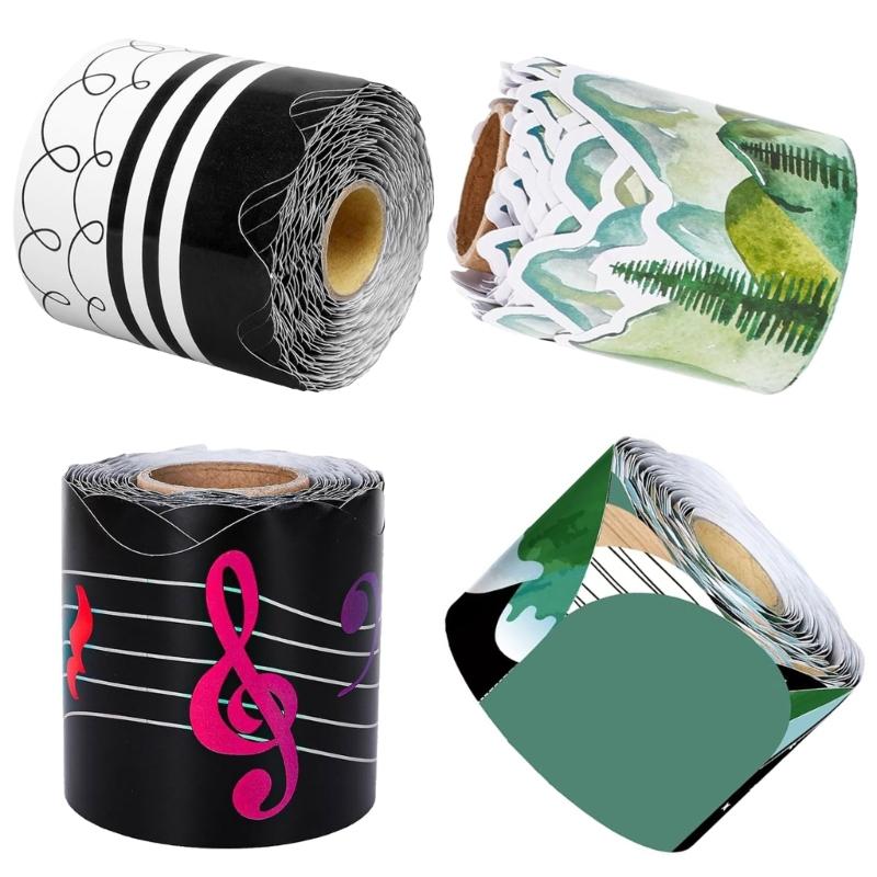 Musical Notes Bulletin Border Trim Scalloped Border Trim Black Waves Classroom Borders Border Sticker School Supplies