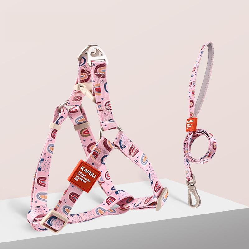 

Комплект из шлейки и поводка для собак, жилет для домашних животных, регулируемый поводок для собак, дышащая шлейка для домашних животных для маленьких и средних собак, товары для животных M chest 42-57cm&CHINA