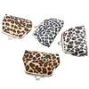 Leopard Print Coin Purse Fabric Change Purse Retro Kiss Lock Coin Pouch for Cash