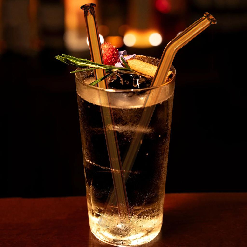 10Pcs High Borosilicate Glass Straw Eco Friendly Drinking Straw Reusable Glass Straw for Cocktail Smoothie Bar Accessories