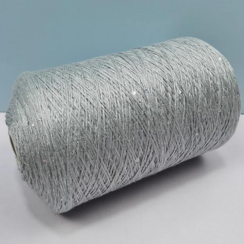 Glitter Mulberry Silk Cotton Thread 500g/Roll Glitter Bead Silk Lace Thread Soft Silky Spring/summer DIY Hand-woven Thread
