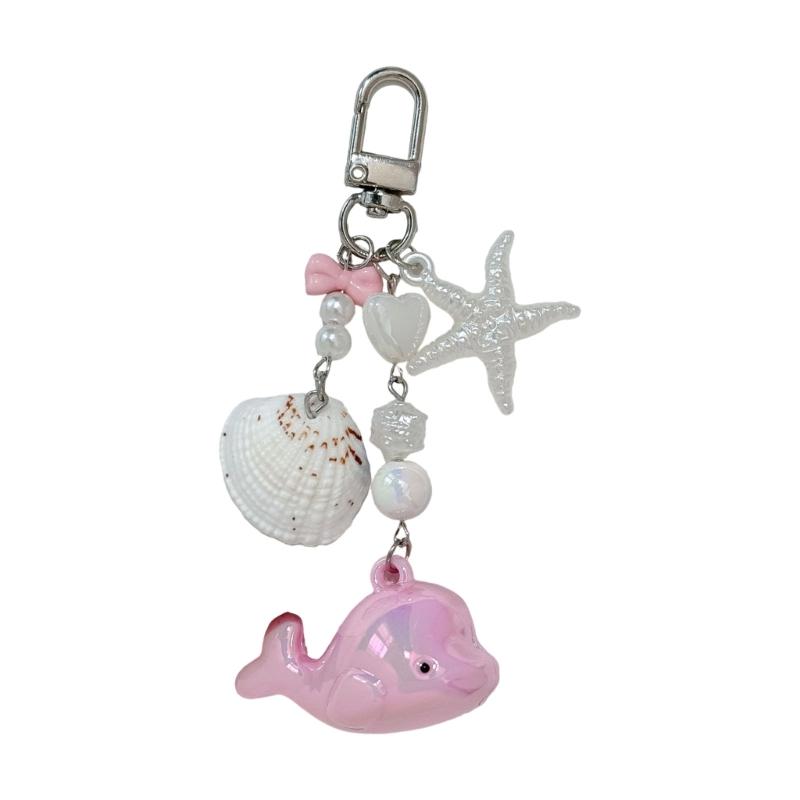 

Stylish Whale Heart Key Holder Accessory Sturdy and Portable Decoration for Fashionable Girls and Gifts Buyers рожевий