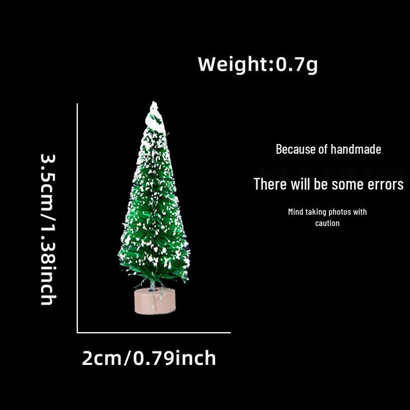 Schnee-beflockter Mini-Sisal-Weihnachtsbaum: Künstliche Weiße Zeder in verschiedenen Größen zur Dekoration von Mikrolandschaften