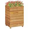 VidaXL Raised Bed 50x40x72 Cm Solid Teak Wood and Steel 47427