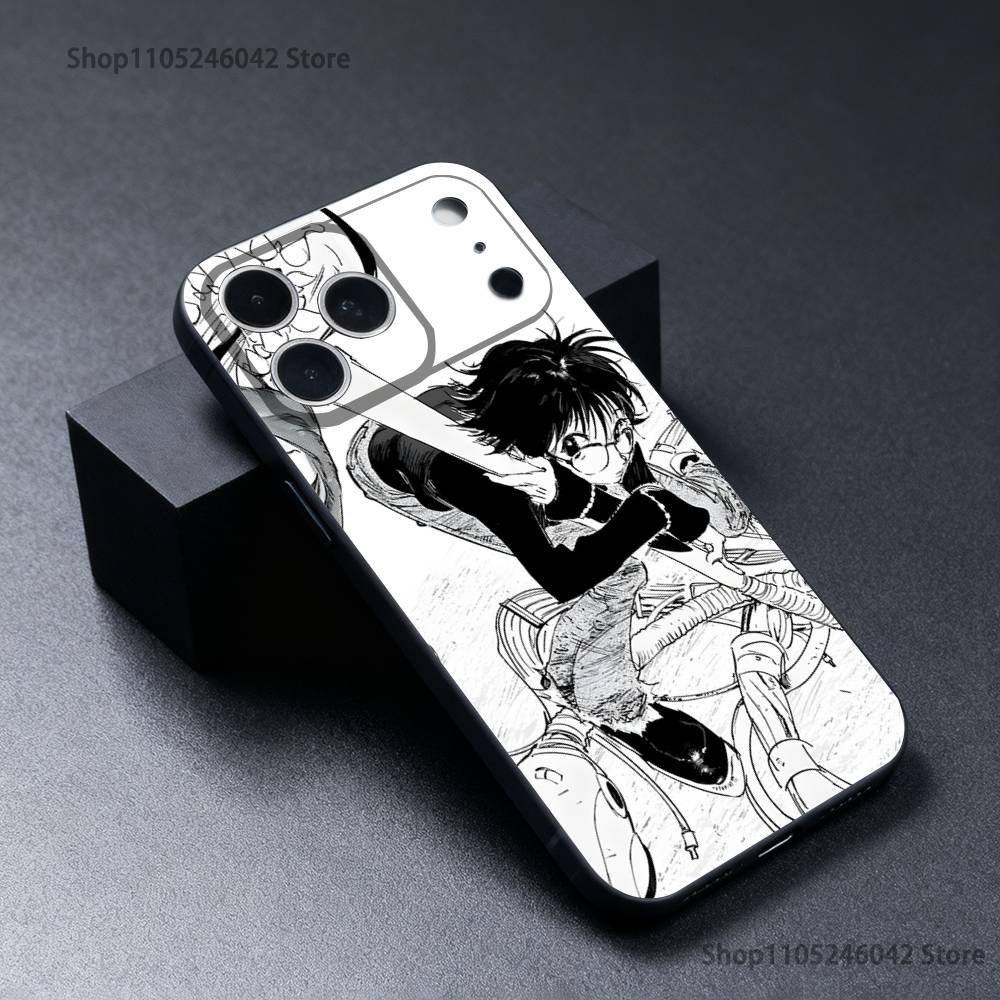 H-HunterS S-ShizukuS Black Soft Cover Phone Case For iPhone 17,16,15,14,13,12,11,Pro,Max,Plus