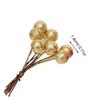 10Pcs 1.5cm Shiny Lifelike Artificial Berries Christmas Fruit Decor for Kitchen Counter Showcase Vase Bakery Display Party