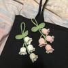 Lily of The Valley Crochet Flowers Multiple Styles Keychain Artificial Flowers Hanging Decoration Car Pendant Knitted Flower