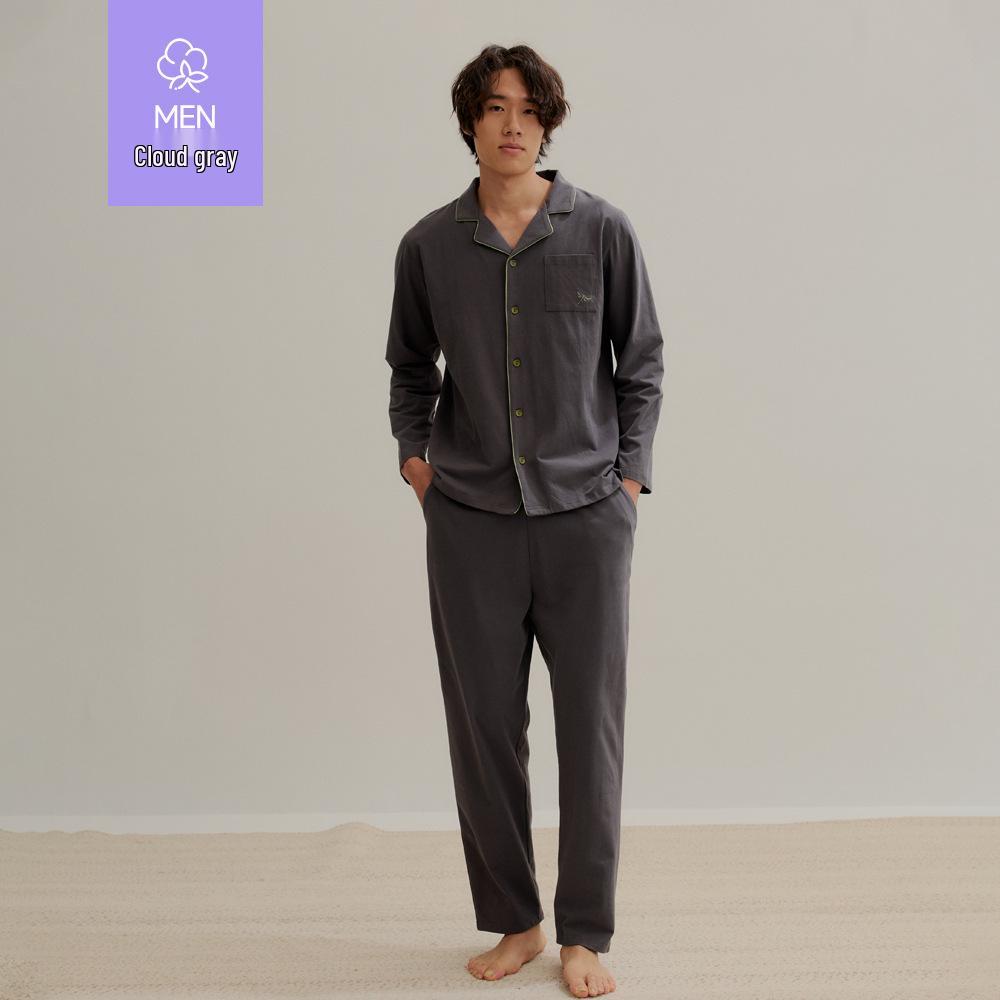 

Унисекс Теплый Кардиган Пижамный Комплект Осень/Зима 2025: Домашняя одежда премиум-класса с длинными рукавами XL