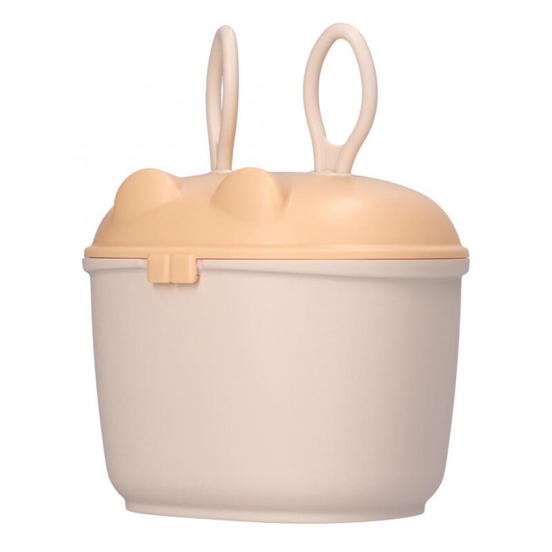 Portable Baby Milk Powder Box Bunny Ears Shaped Food Snack Storage Sealed PP Box With SpoonYellow