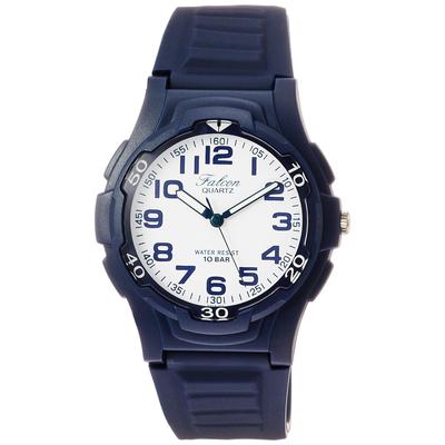 Q&Q Men's Analog Wristwatch VS18-001, 10 ATM Water-Resistant, White Navy Urethane Band