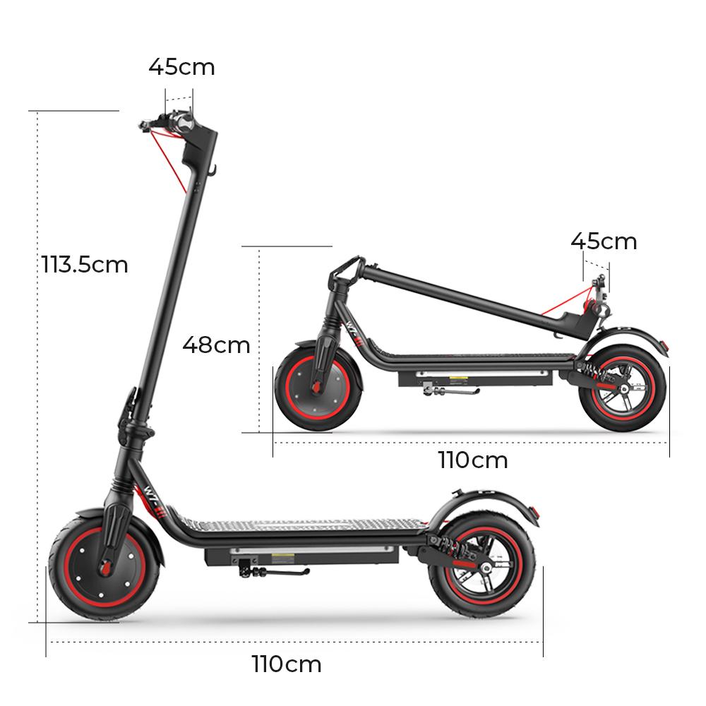 Electric Scooter Foldable iScooter W7 350W Motor Electric City Scooter Top Speed 35Km/h 36V 7.8AH Range 30Km Load 120Kg