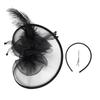 Perlennetz Feder Stirnband Elegante Braut Kopfschmuck Vintage Fascinator Hut Bühnenauftritt