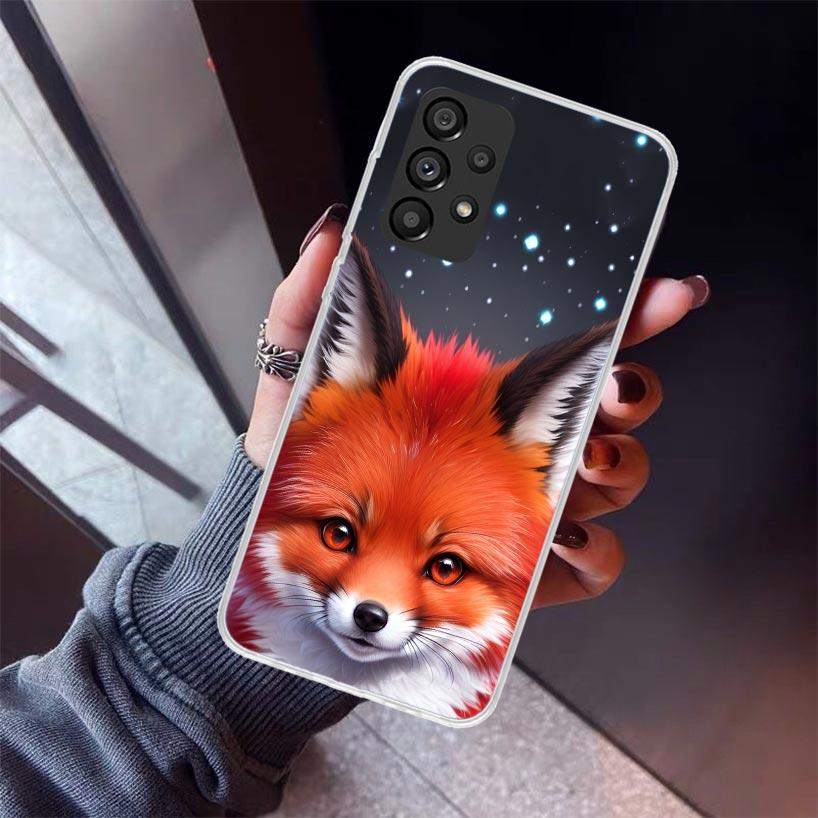 

Animal Fox Phone Case For Samsung Galaxy A12 A52S A42 A32 A22 A51 A50 Note 20 Ultra 10 S10 Plus A71 A70 A31 A30 A10S Galaxy A12 Samsung A31