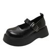 Big head and thick sole Japanese jk small leather shoes for women's 2025 spring and summer new muffin with skirt Mary Jane single shoes