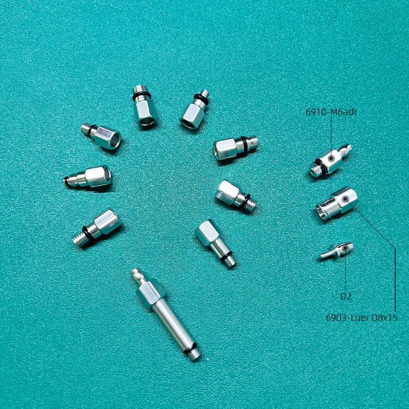 13Pcs/Set Bike Hydraulic Brake Bleed Connector Aluminum Alloy Brake Oiling Joint Connected To The Oil Hose With The D6 Adapter