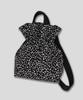 A By A Pebble Leopard Print Mini Drawstring Backpack Black