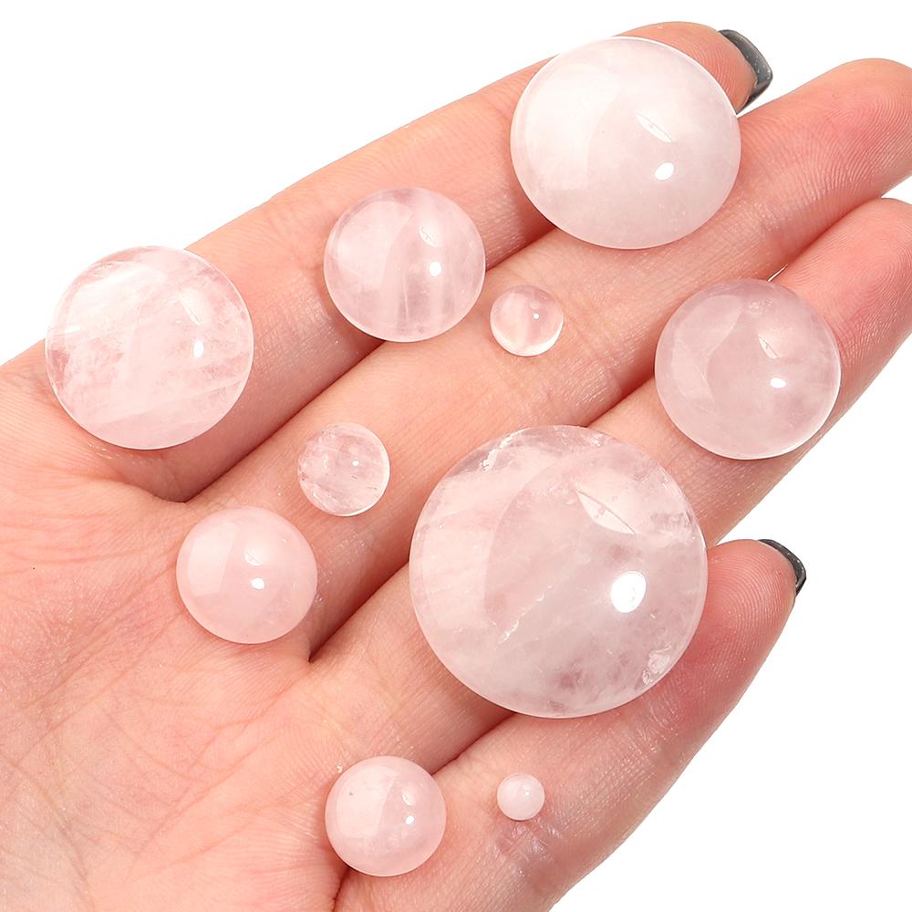 5/10pcs Natural Stone Cabochon Beads Powder Crystal Round Flatback Cabochon Cameo For Jewelry Making DIY Rings Necklace Supplies