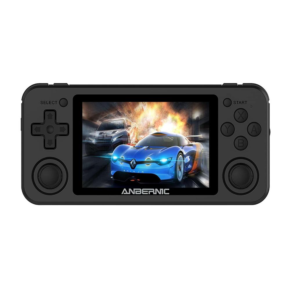 Whatsko RG351P Handheld Game Console with 3D OCA Full IPS Open Source 64GB Black Joystick, 3.5-inch Screen, Linux, 3500mAh, RAM,