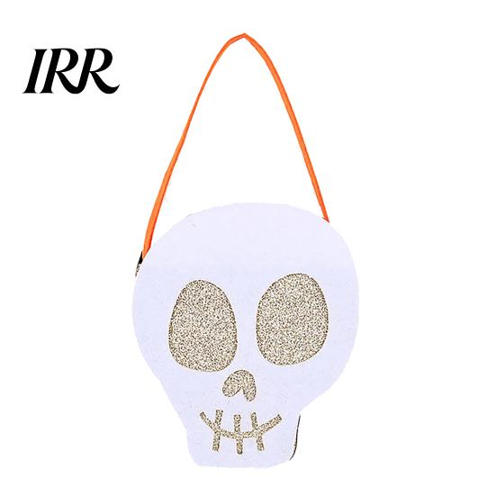 Recyclable Party Souvenir Totes Halloween Felt Candy Bag, Pumpkin Ghost Skull Cat Owl Tote for Non-woven Gift Bags Kids, Non Woven Trick