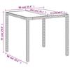 Garden Table with Glass Top White 90x90x75 cm Poly Rattan