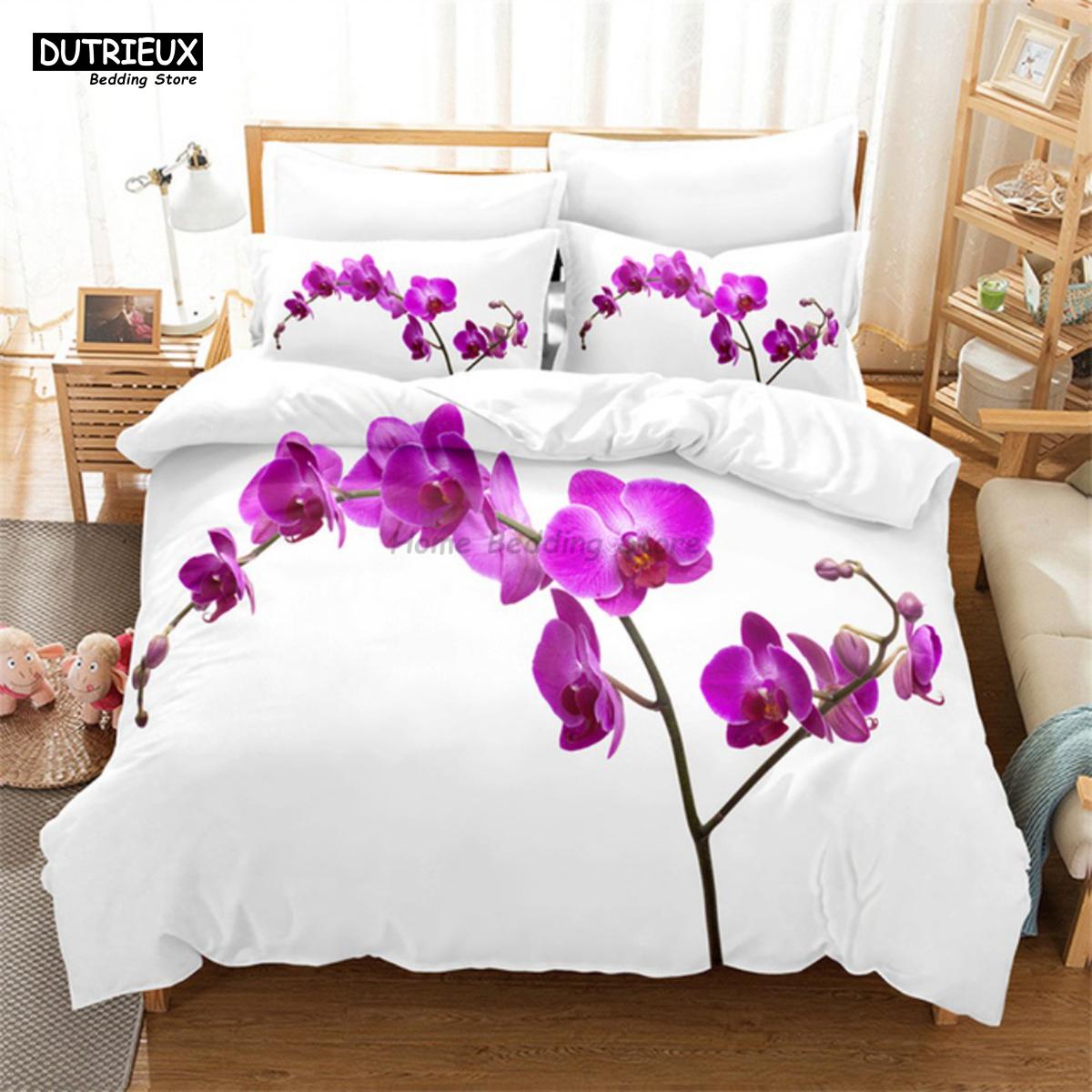 

Комплект постельного белья с красными розами и цветами, модный пододеяльник, подарок для женщин и девочек, односпальный двуспальный, двуспальный, двуспальный, полный размер, полиэстер, пододеяльник EU single(135x200cm)