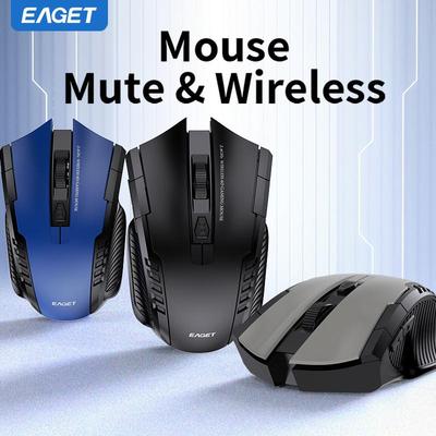 Silent Wireless Mouse Adjustable 4-speed DPI (800/1200/1600) Anti Sweat Texture Side For Office And Home Computers