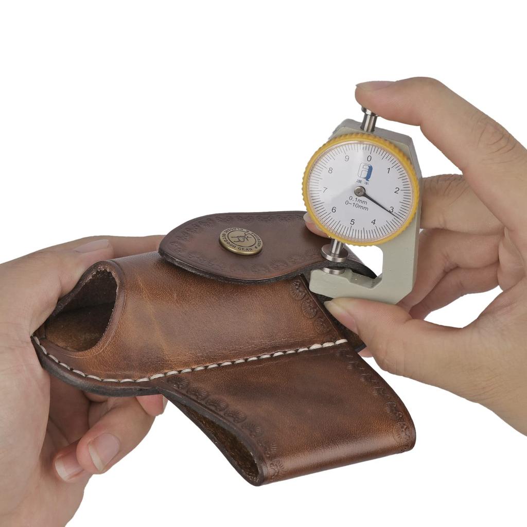 TOURBON Holder Belt Tool Pouch Leather Flashlight Pliers Storage Bag Multi-Tool Multi-Function