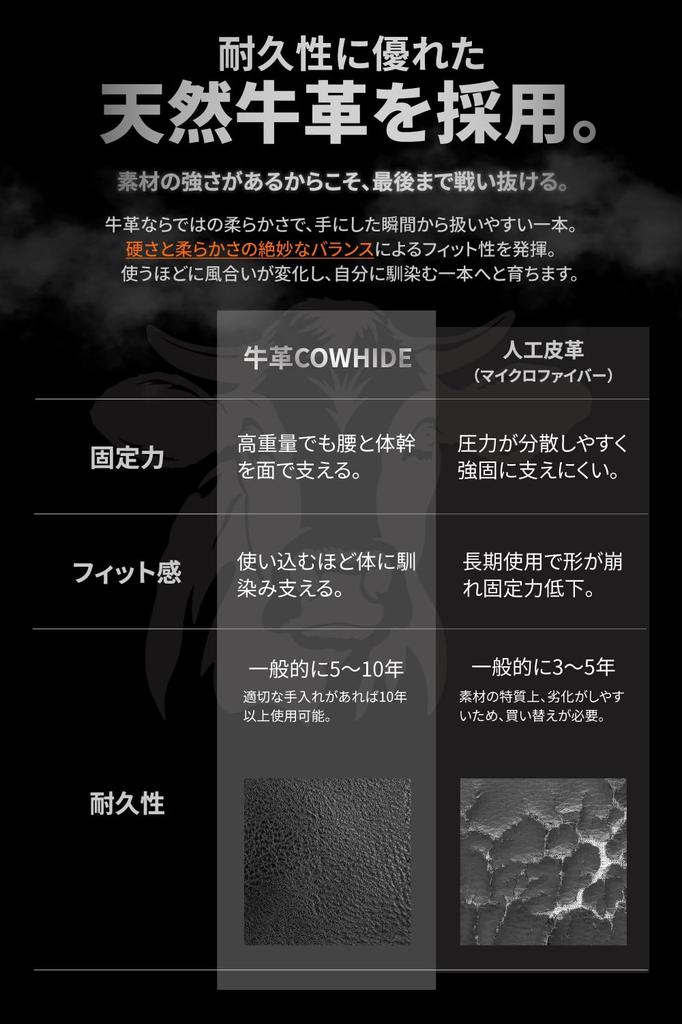 ALLOUT Training Power Strength Training Leather Lifting Made with Premium Cowhide First in Japan Belt, Belt, Belt, Belt, Leather, (M, Black)