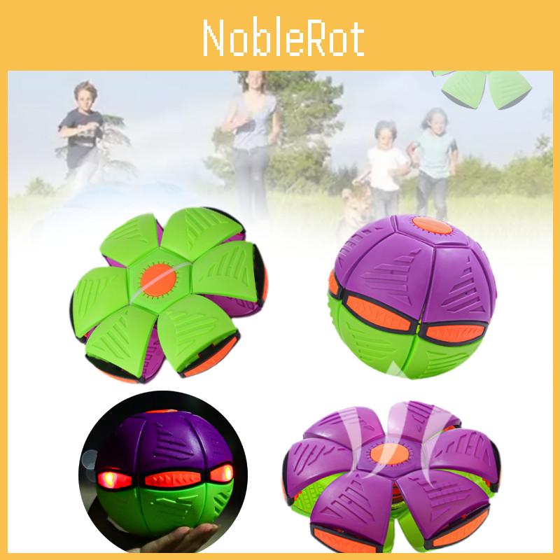 Ball Saucer Flying Deformation Bouncing Music Lights Kid Toy Outdoor Pet