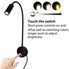 3W LED Gooseneck Wall Light with Touch Dimming for Bedside and Hotel Reading
