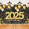 2025 Frohes Neues Jahr Hintergründe für Weihnachts-Fotografie Deko Hintergrund Feuerwerk Feiern Party Familie Poster Fotostudio