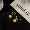 Silver Needle Love Earrings Ear Buckle Earrings Temperament Advanced Earrings Female Temperament Fashion Versatile Muse Fan