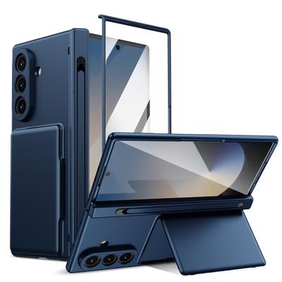With Stylus Card Holder Stand Case For Samsung Galaxy Z Fold 8 Ultra 7 6 5 Hinge Protection WIth Glass Clear Screen Protector