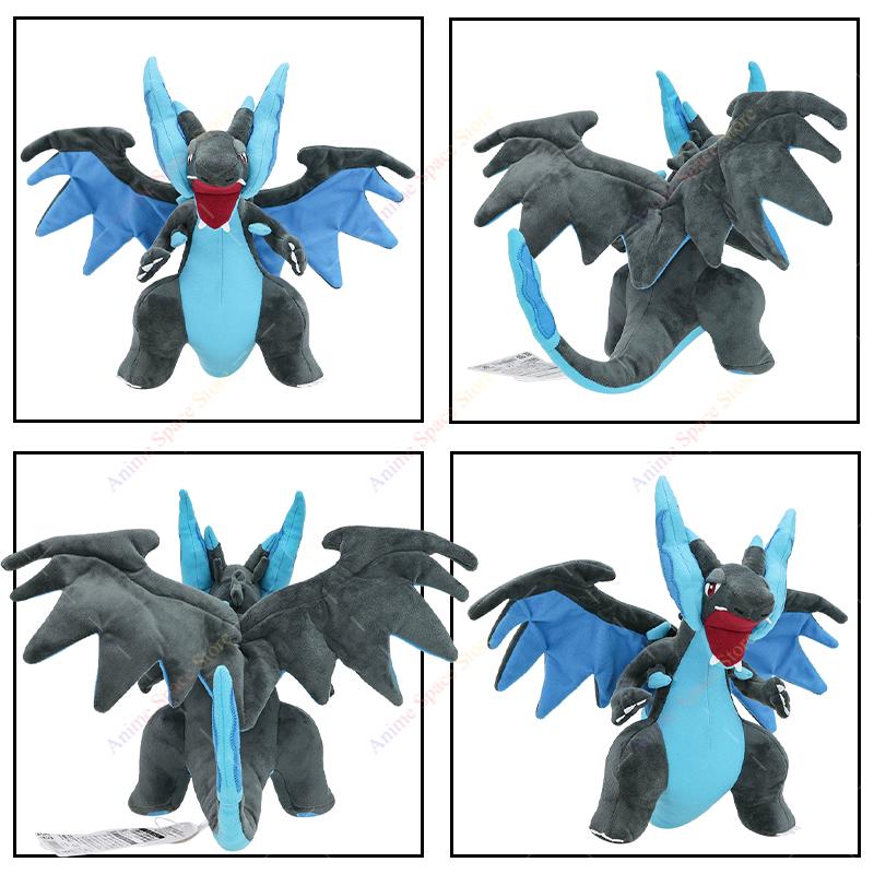 Anime Plush Mega Charizard X & Mega Charizard Y Cartoon Stuffed Doll Soft Animal Figure Fans Birthday Gift Collectible Plushies
